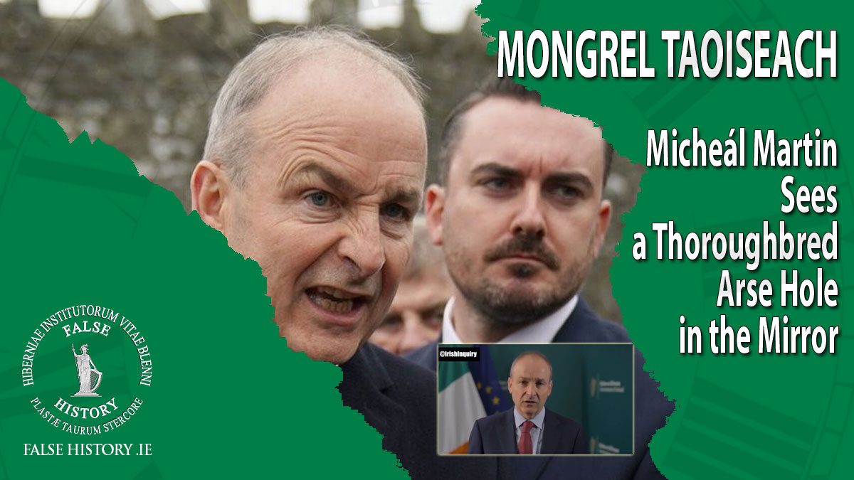 Mongrel Micheál Martin sees a thoroughbred arse hole in the mirror.